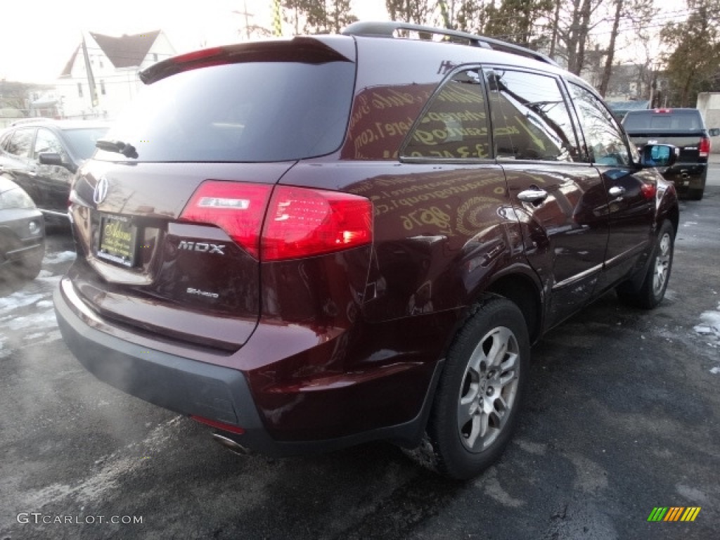 2007 MDX Technology - Dark Cherry Red Pearl / Ebony photo #6