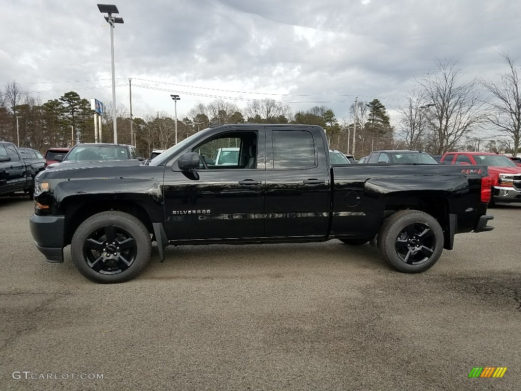 2018 Silverado 1500 WT Double Cab 4x4 - Black / Dark Ash/Jet Black photo #3