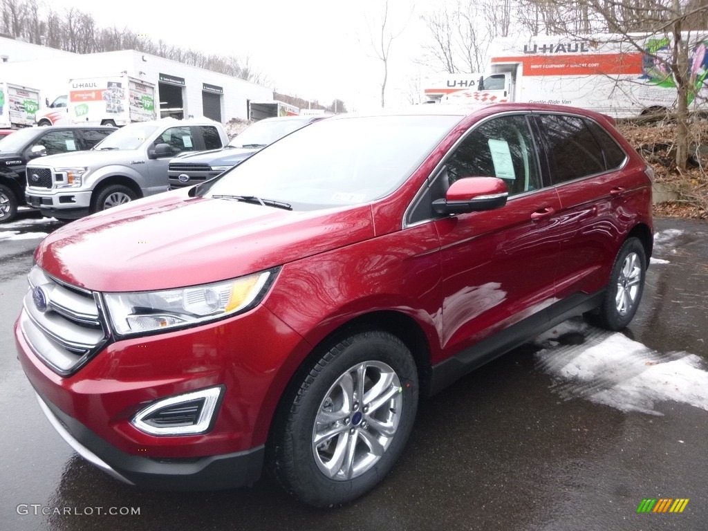 2018 Edge SEL AWD - Ruby Red / Ebony photo #5