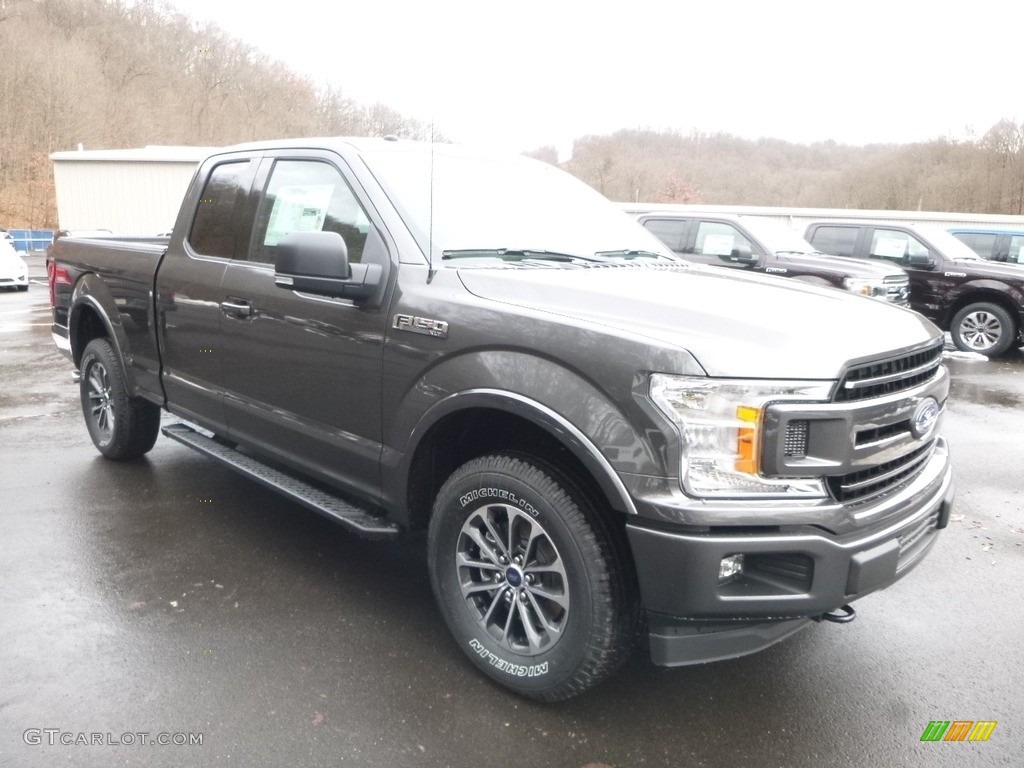 2018 F150 XLT SuperCab 4x4 - Stone Gray / Black photo #3