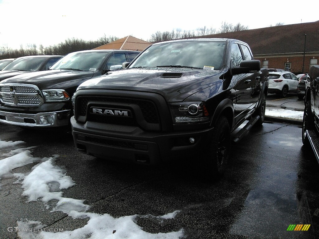 2018 1500 Rebel Crew Cab 4x4 - Brilliant Black Crystal Pearl / Black photo #1