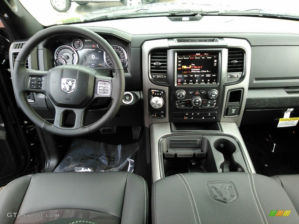 2018 1500 Rebel Crew Cab 4x4 - Brilliant Black Crystal Pearl / Black photo #12