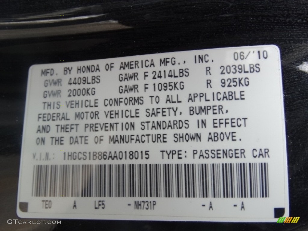 2010 Accord EX-L Coupe - Belize Blue Pearl / Black photo #7