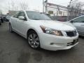 White Diamond Pearl 2010 Honda Accord EX-L V6 Sedan