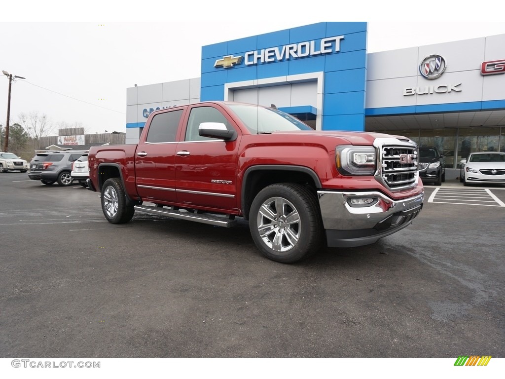 2018 Sierra 1500 SLT Crew Cab - Red Quartz Tintcoat / Cocoa/­Dune photo #1