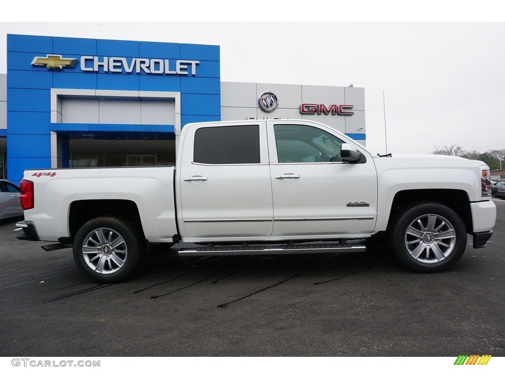 2018 Silverado 1500 High Country Crew Cab 4x4 - Iridescent Pearl Tricoat / High Country Saddle photo #8