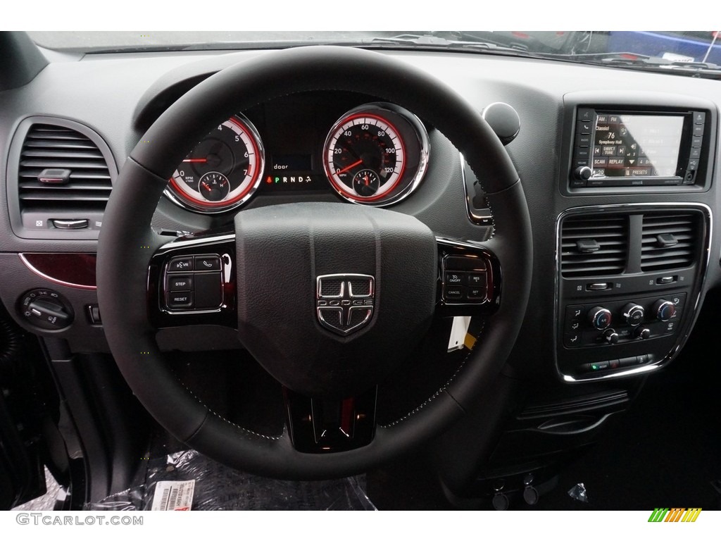 2018 Dodge Grand Caravan SE Black Steering Wheel Photo #125019895