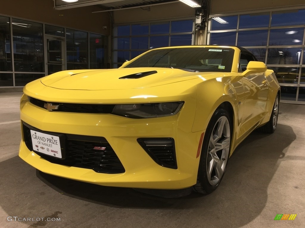 2017 Bright Yellow Chevrolet Camaro SS Convertible 125001189