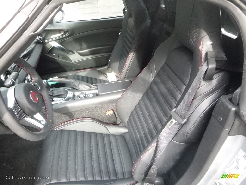 Nero/Rosso Black/Red Interior 2018 Fiat 124 Spider Abarth Roadster Photo #125022451