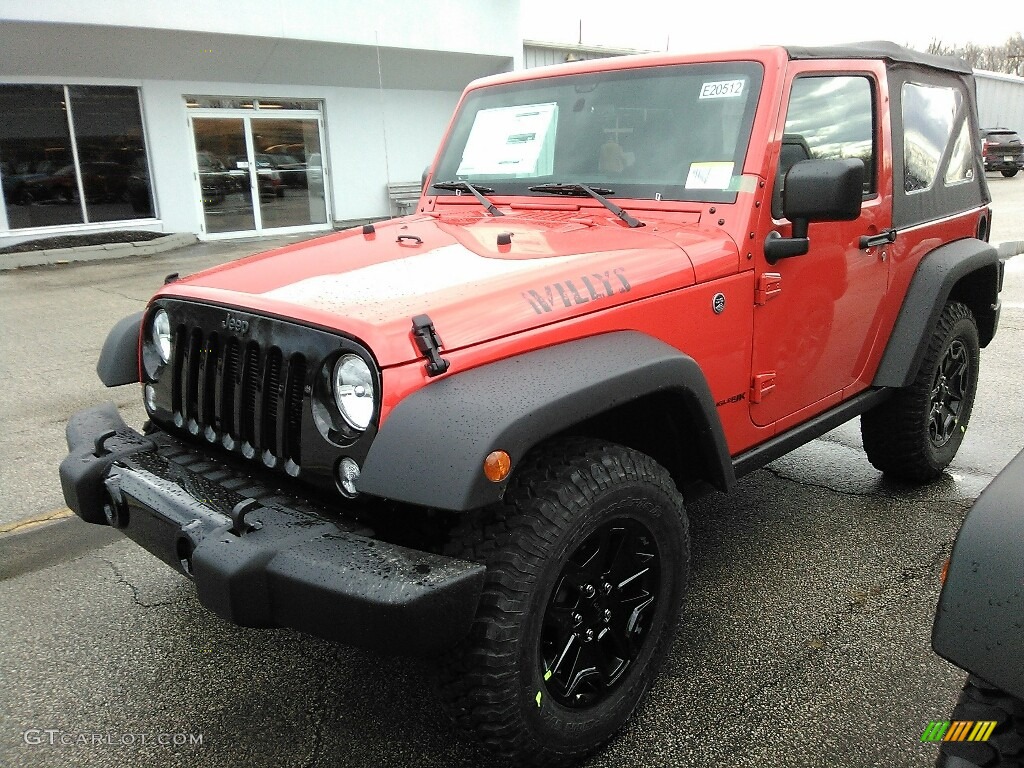 Firecracker Red 2018 Jeep Wrangler Willys Wheeler Edition 4x4 Exterior Photo #125024701