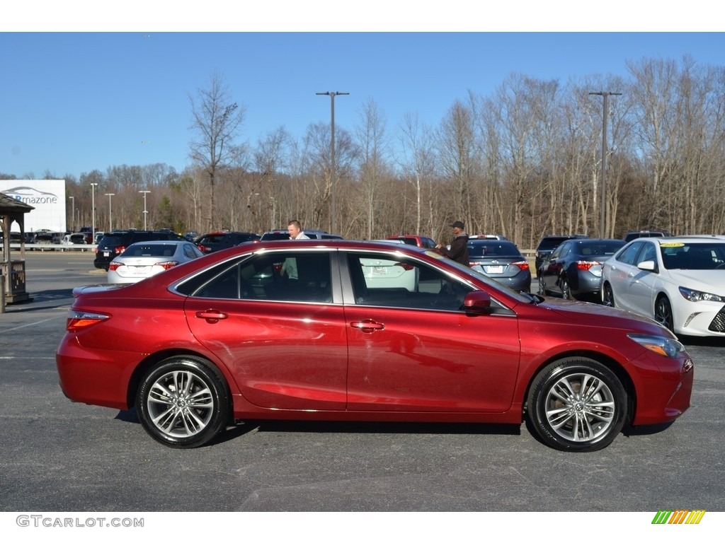 2015 Camry SE - Ruby Flare Pearl / Black photo #2