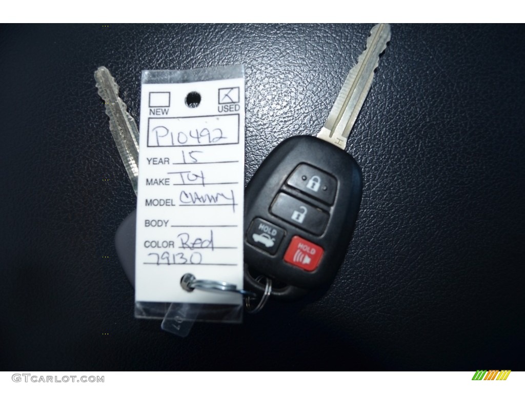2015 Camry SE - Ruby Flare Pearl / Black photo #25