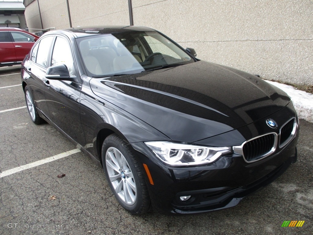 2018 3 Series 320i xDrive Sedan - Jet Black / Venetian Beige photo #9