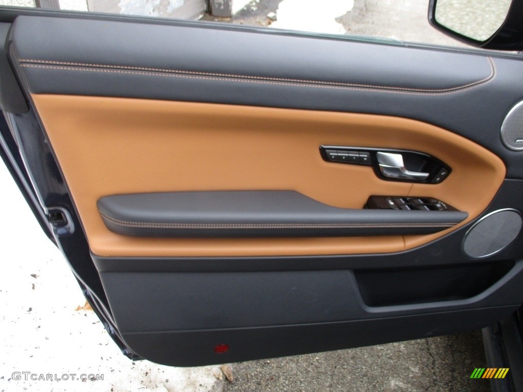 2018 Land Rover Range Rover Evoque Convertible HSE Dynamic Ebony/Vintage Tan Door Panel Photo #125033845