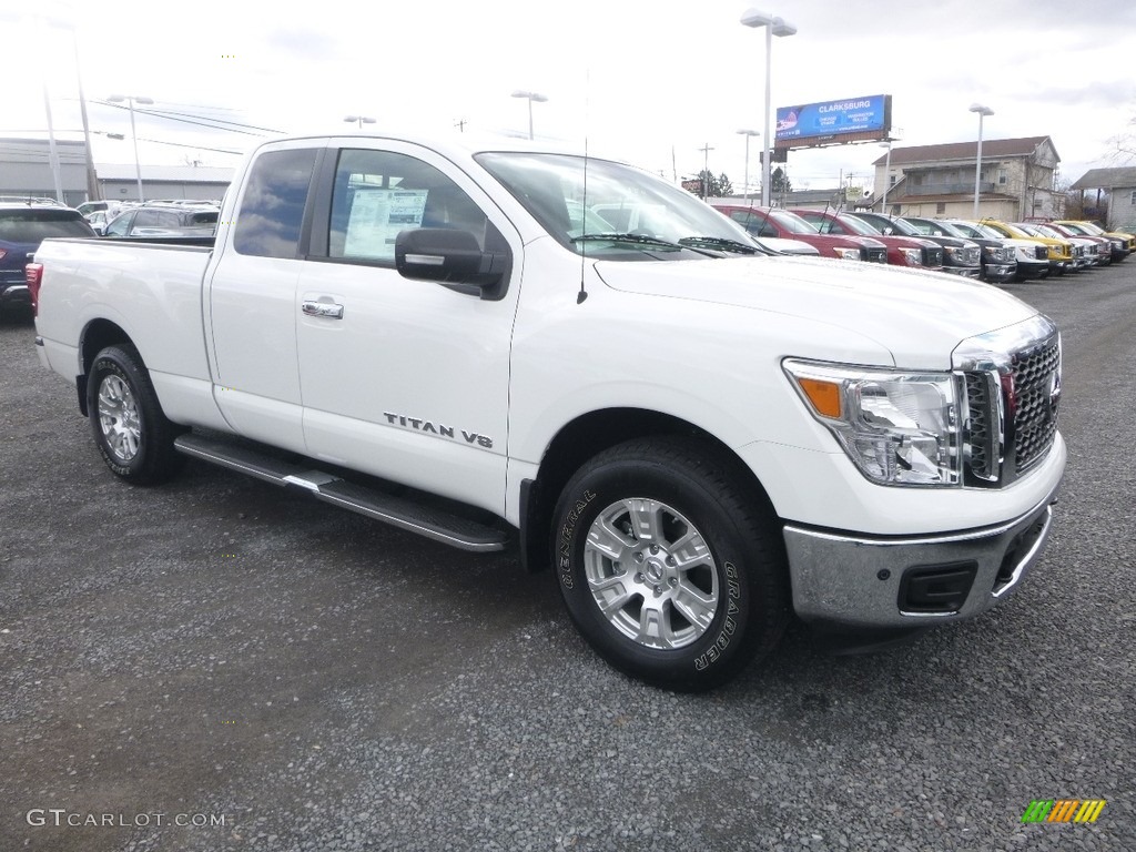 Glacier White Nissan Titan