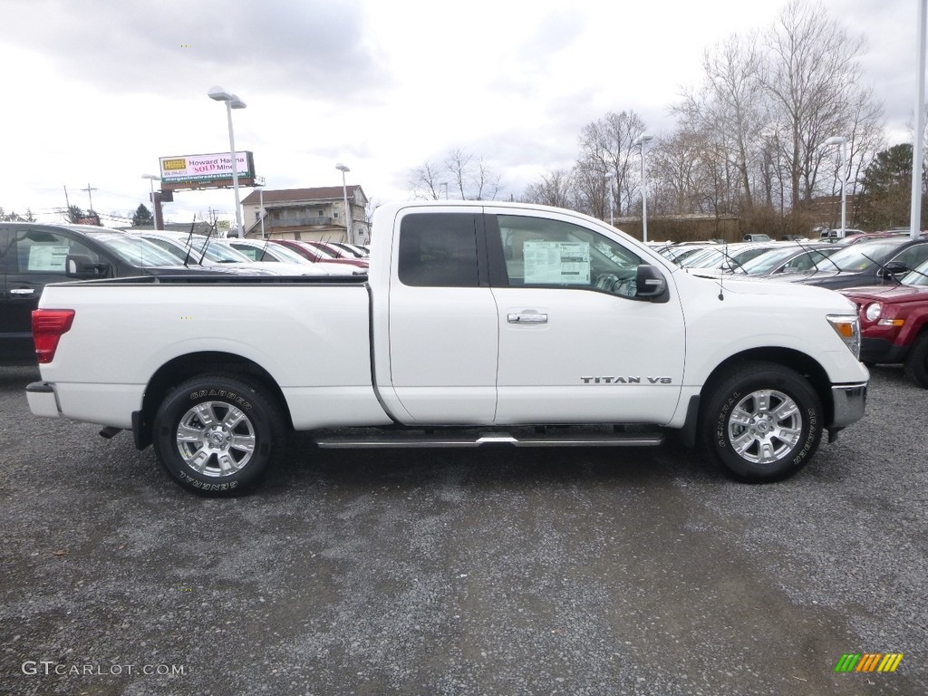 Glacier White 2018 Nissan Titan SV King Cab 4x4 Exterior Photo #125034019