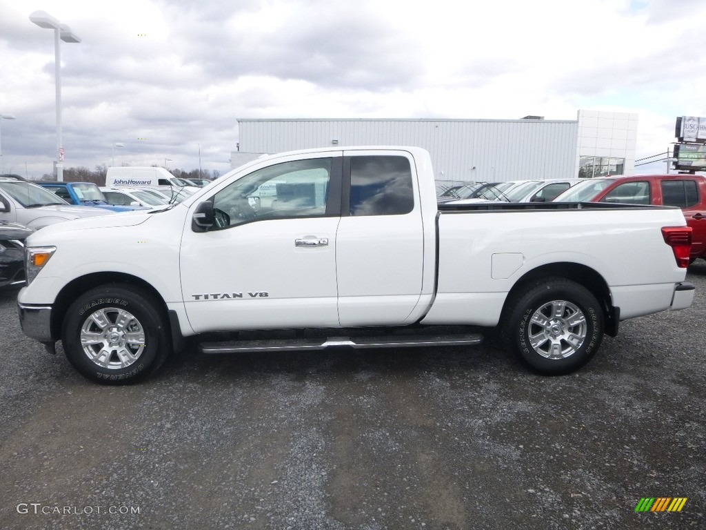Glacier White 2018 Nissan Titan SV King Cab 4x4 Exterior Photo #125034115