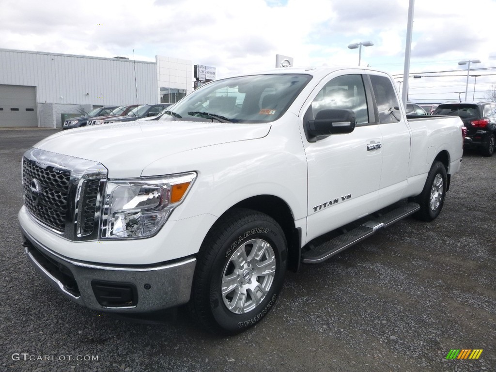 Glacier White 2018 Nissan Titan SV King Cab 4x4 Exterior Photo #125034163