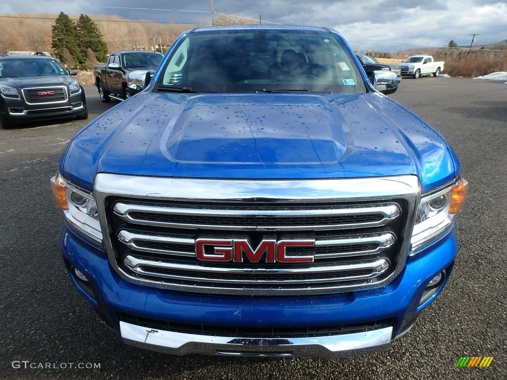 2018 Canyon SLT Crew Cab 4x4 - Marine Blue Metallic / Jet Black photo #2