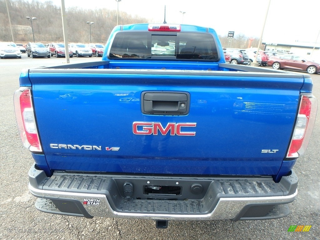 2018 Canyon SLT Crew Cab 4x4 - Marine Blue Metallic / Jet Black photo #6