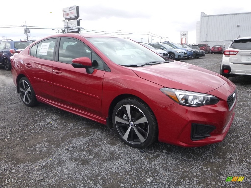 2018 Impreza 2.0i Sport 4-Door - Lithium Red Pearl / Black photo #1