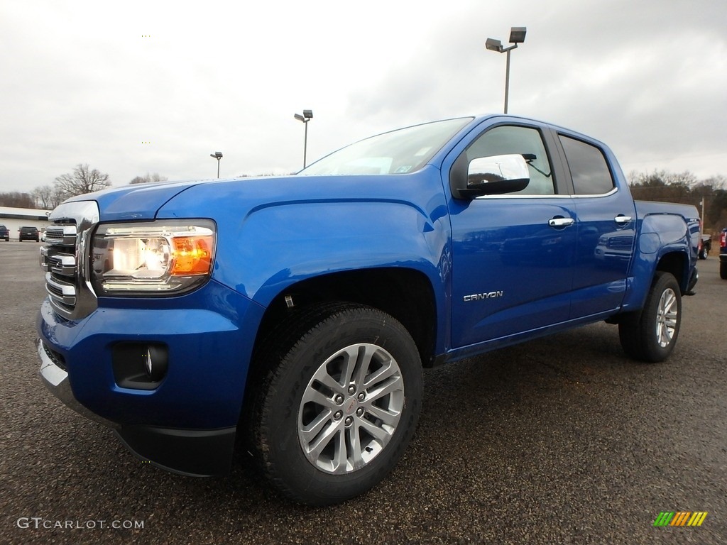 2018 Canyon SLT Crew Cab 4x4 - Marine Blue Metallic / Jet Black photo #1