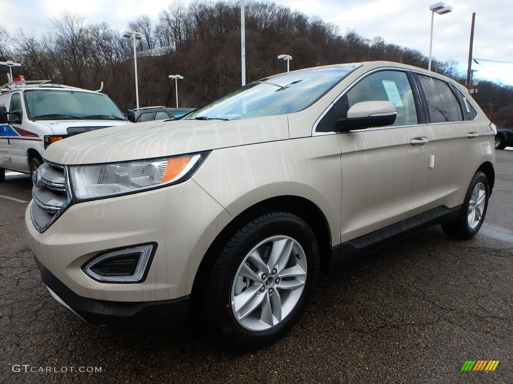 White Gold 2018 Ford Edge SEL AWD Exterior Photo #125042752