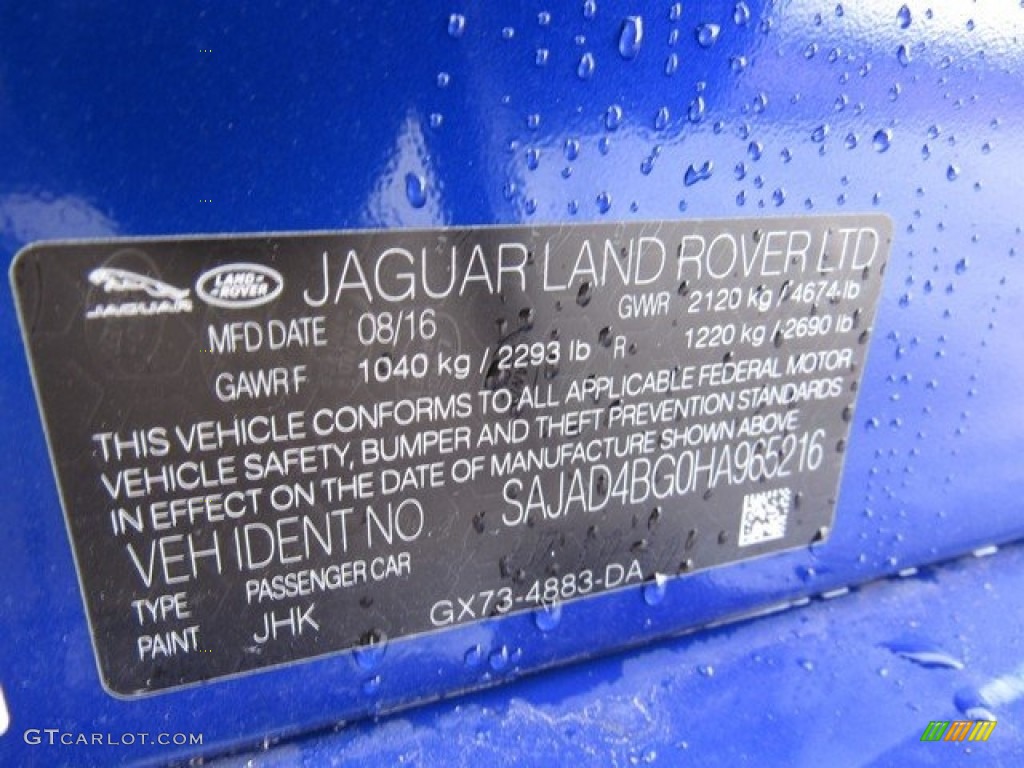 2017 XE 25t Premium - Caesium Blue / Jet photo #25