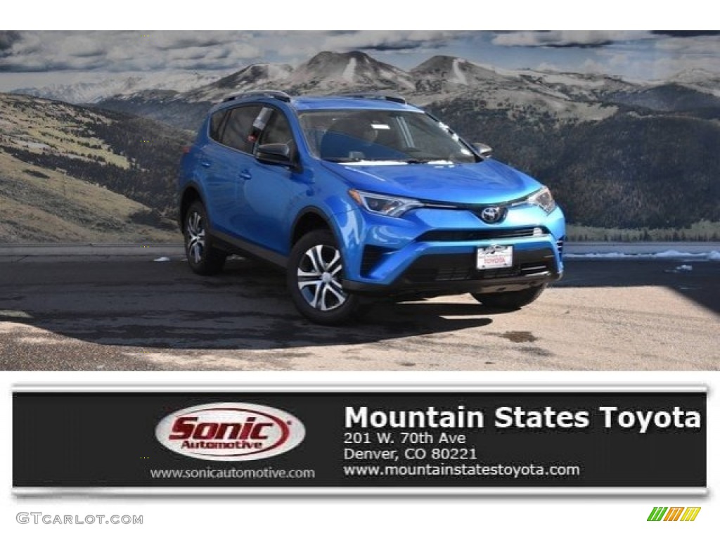 2018 RAV4 LE AWD - Electric Storm Blue / Black photo #1