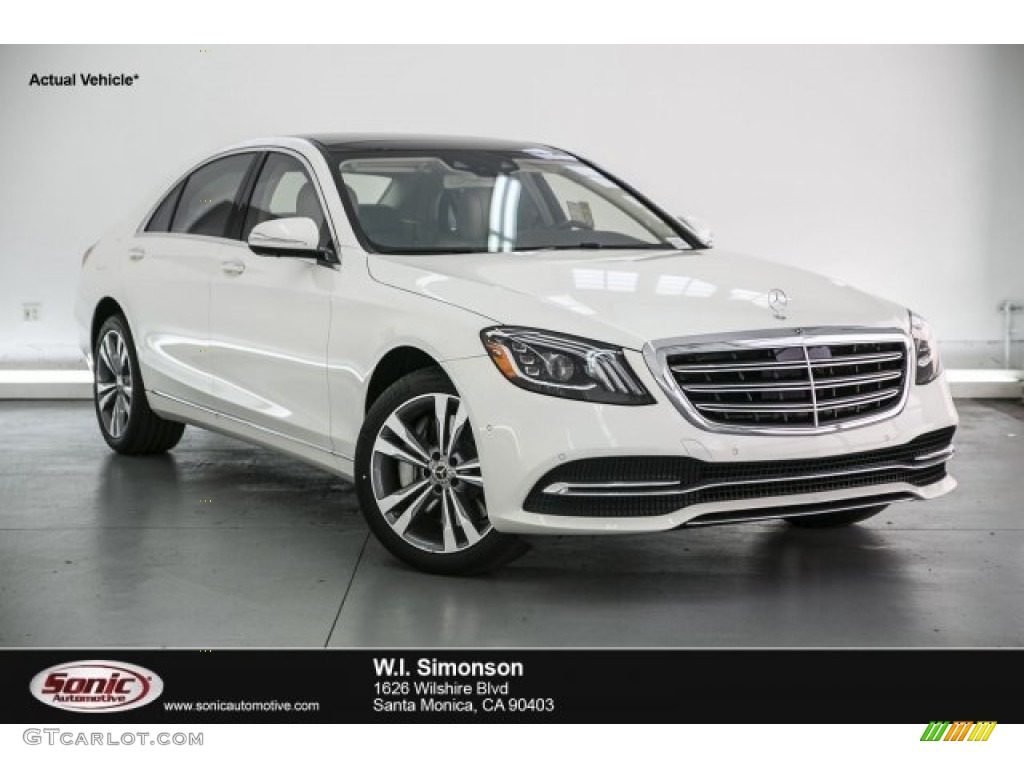 2018 S 450 Sedan - designo Diamond White Metallic / Silk Beige/Espresso Brown photo #1