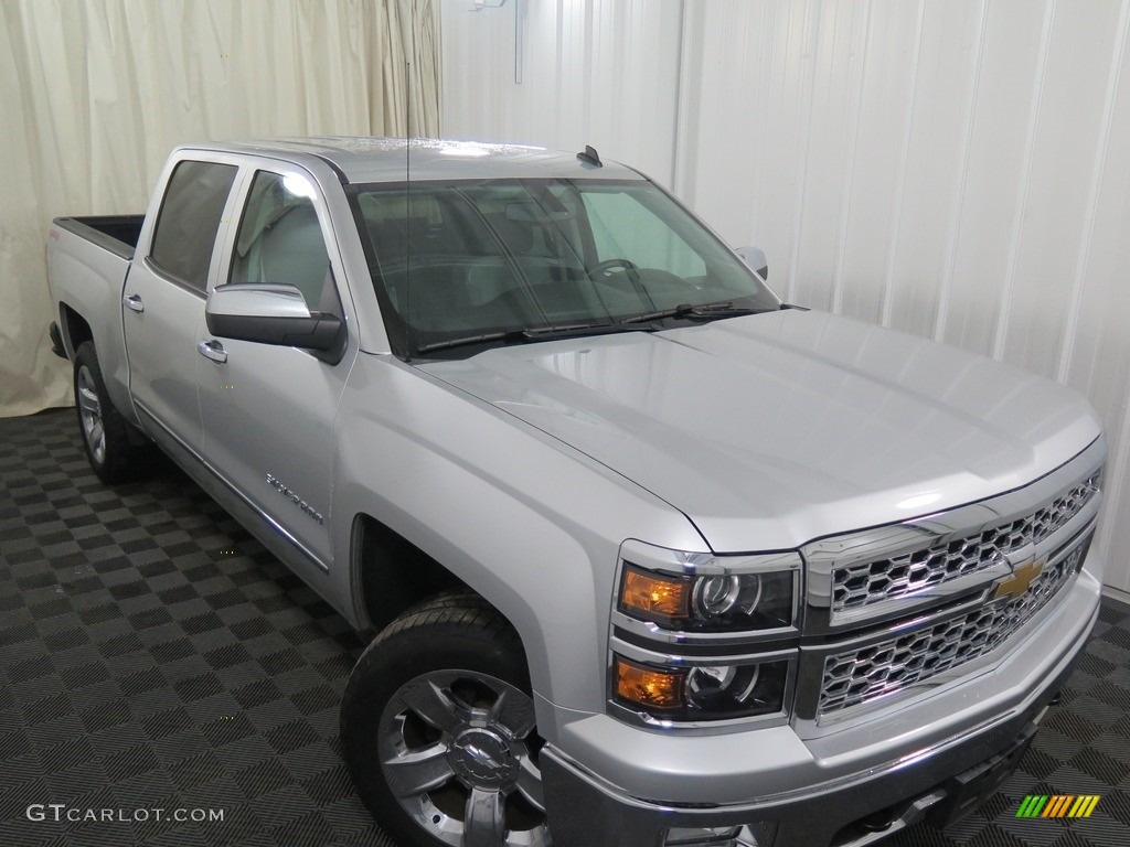 2014 Silverado 1500 LTZ Crew Cab 4x4 - Silver Ice Metallic / Jet Black/Dark Ash photo #3