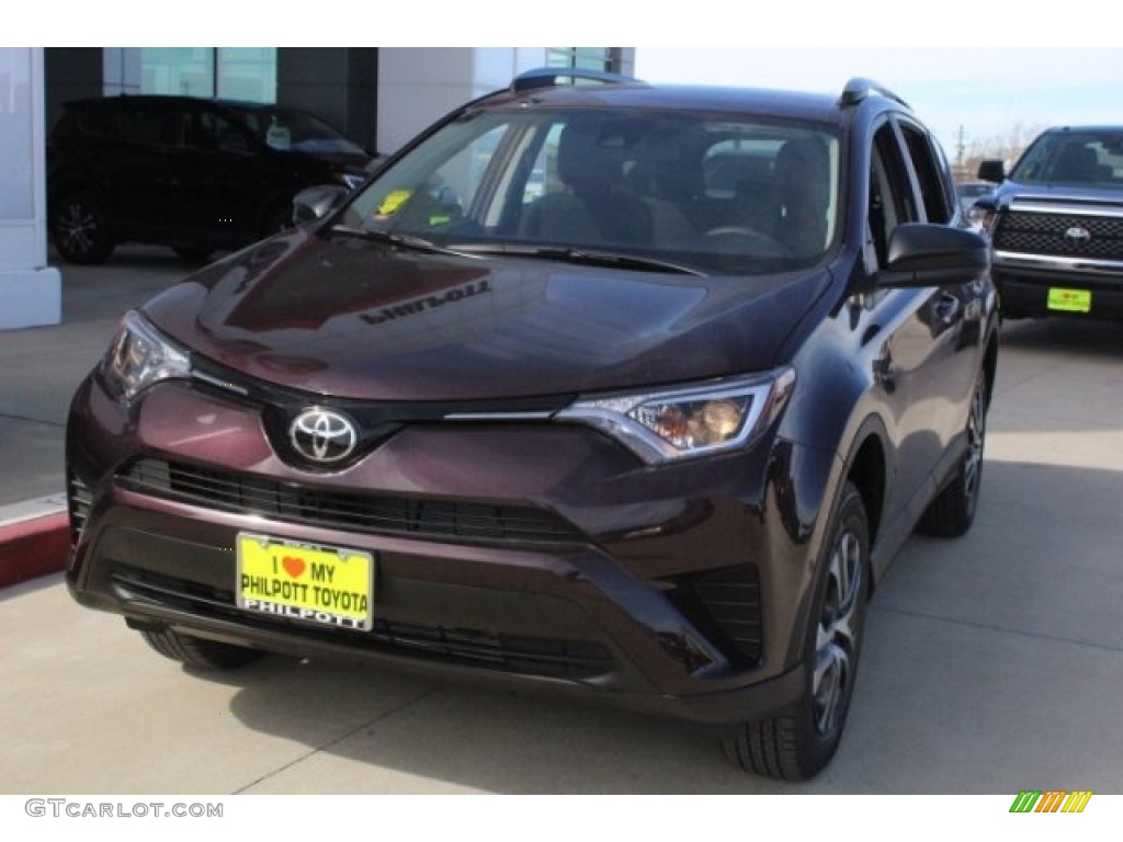2018 RAV4 LE - Black Current Metallic / Black photo #3