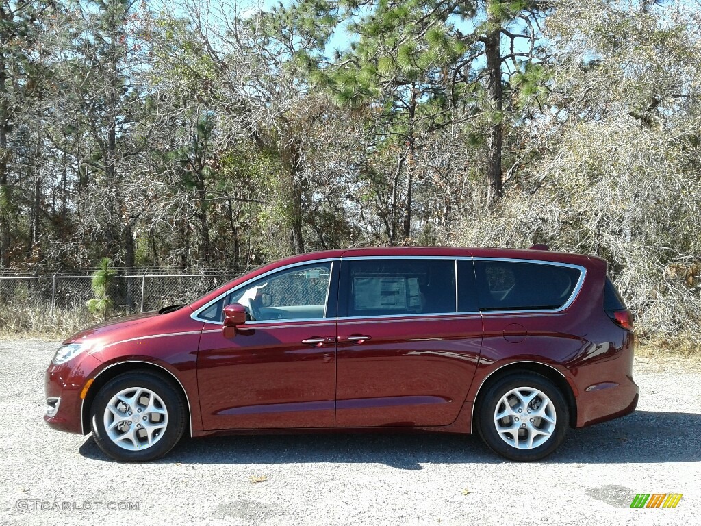 2018 Pacifica Touring Plus - Velvet Red Pearl / Cognac/Alloy/Toffee photo #2