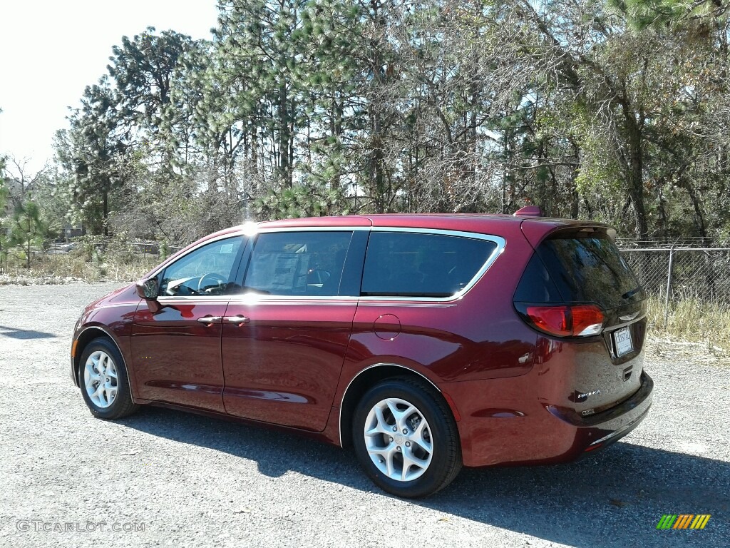 2018 Pacifica Touring Plus - Velvet Red Pearl / Cognac/Alloy/Toffee photo #3