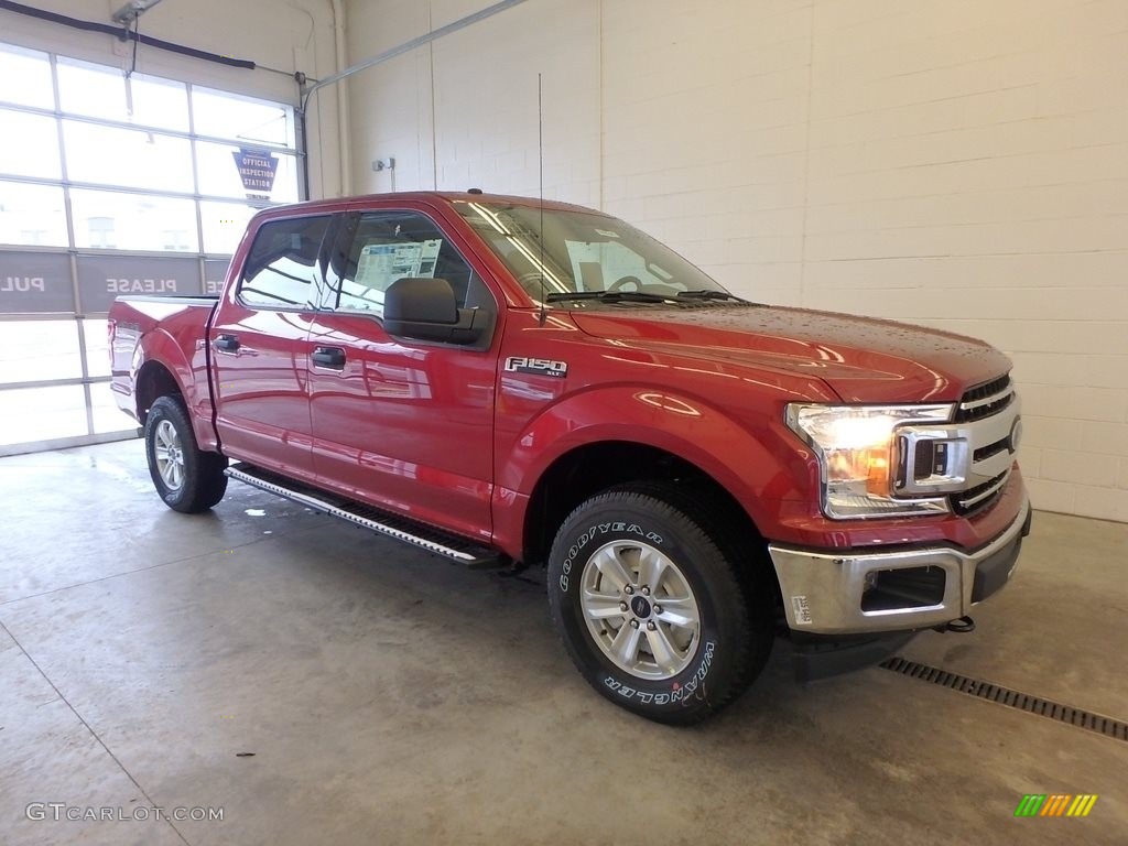2018 F150 XLT SuperCrew 4x4 - Ruby Red / Earth Gray photo #1
