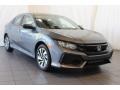 2018 Modern Steel Metallic Honda Civic LX Hatchback  photo #2