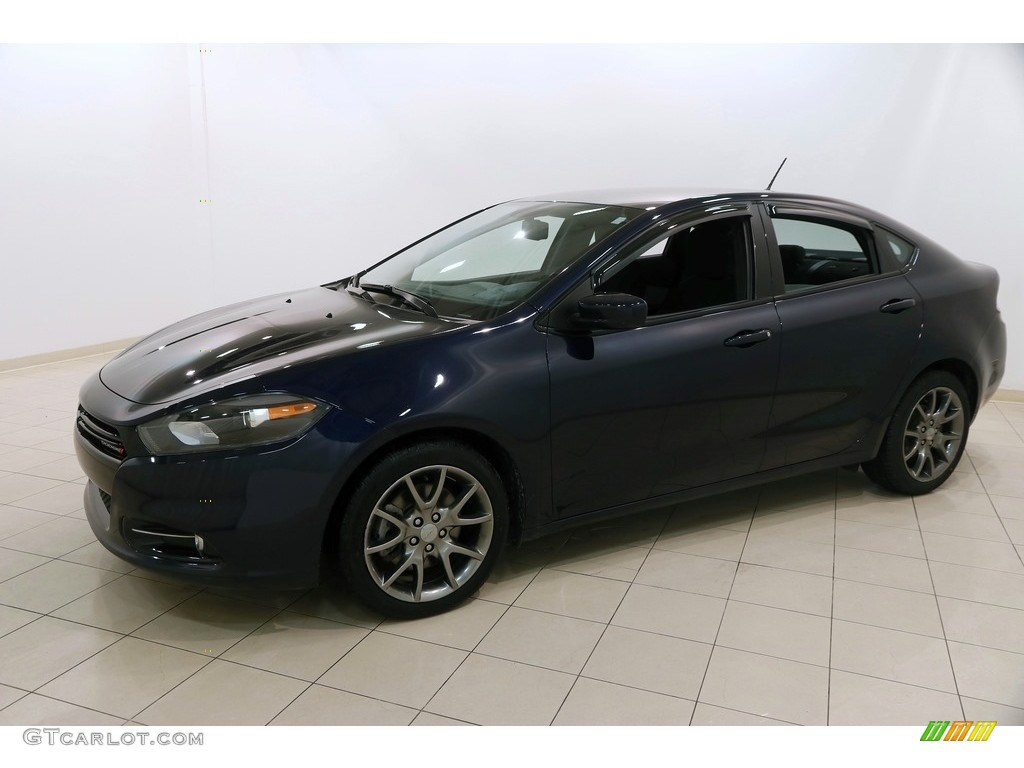 2014 Dart SXT - True Blue Pearl Coat / Black/Light Tungsten photo #3