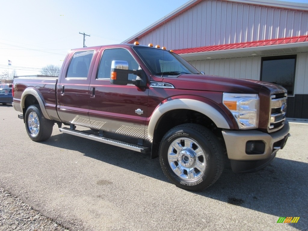 2012 F350 Super Duty King Ranch Crew Cab 4x4 - Golden Bronze Metallic / Adobe photo #7