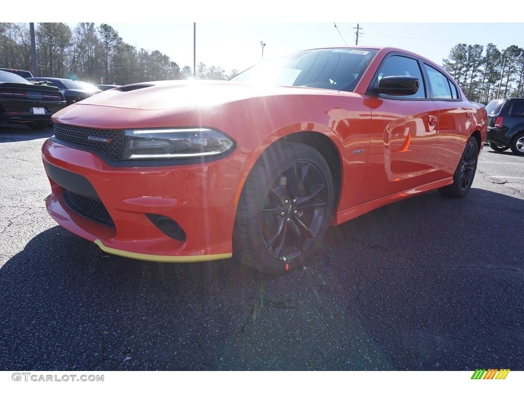 2018 Charger R/T - Go Mango / Black photo #3