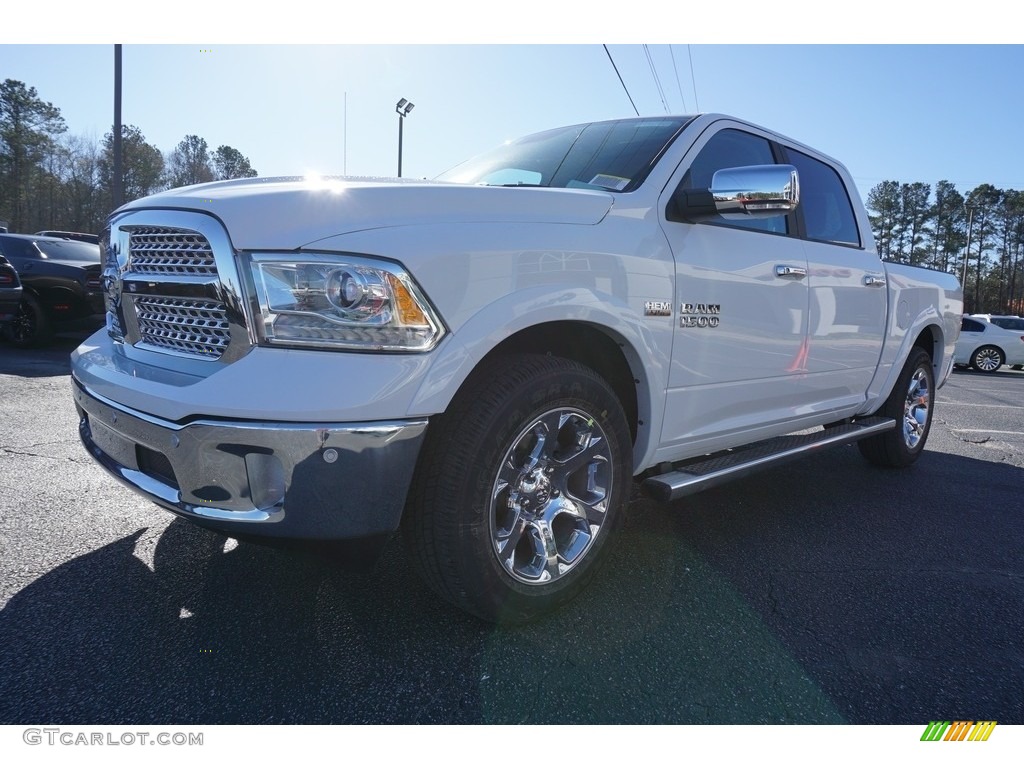 2018 1500 Laramie Crew Cab - Bright White / Black photo #3