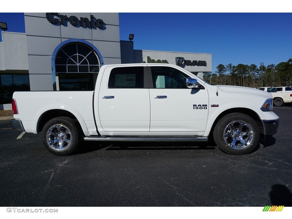 2018 1500 Laramie Crew Cab - Bright White / Black photo #8