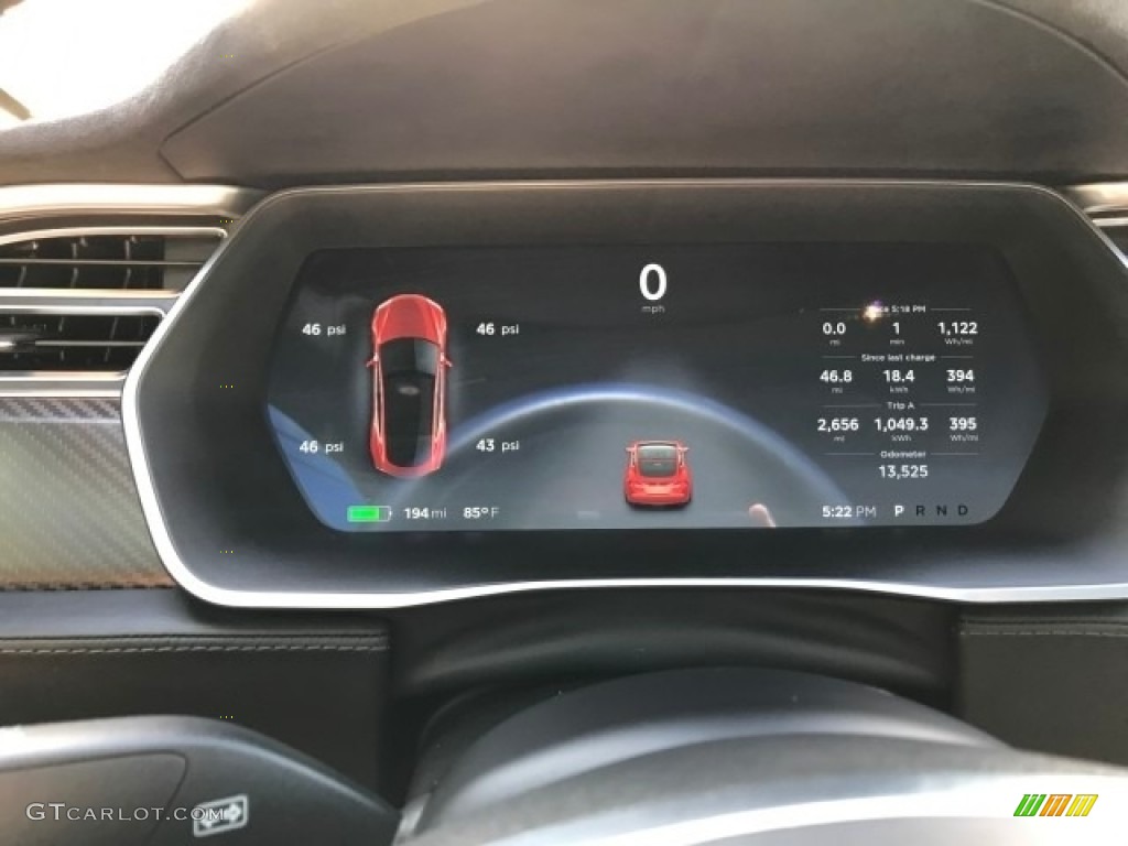 2016 Tesla Model S P90D Gauges Photos