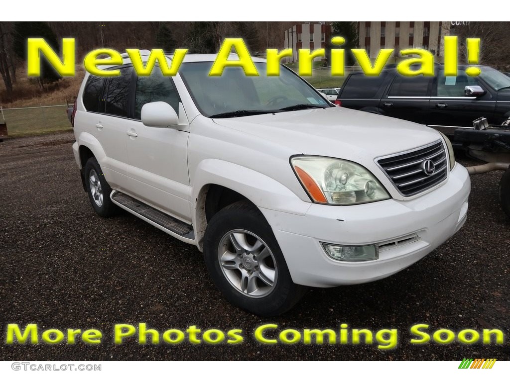 2005 GX 470 - Blizzard White Pearl / Dark Gray photo #1