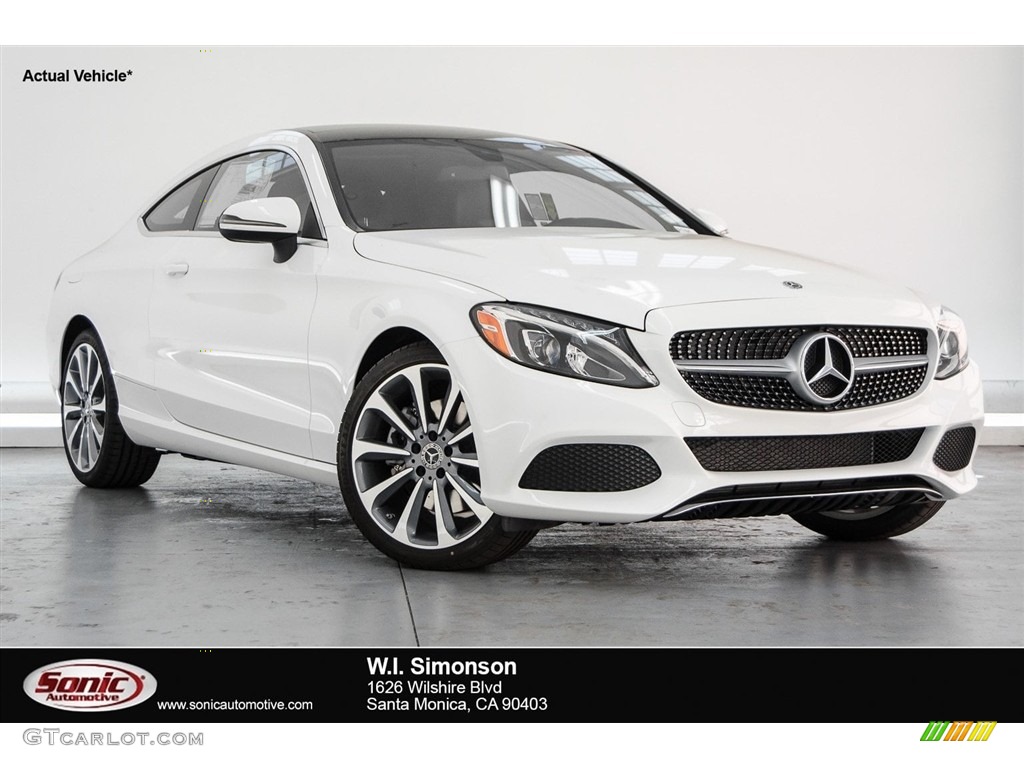 2018 C 300 Coupe - Polar White / Black photo #1