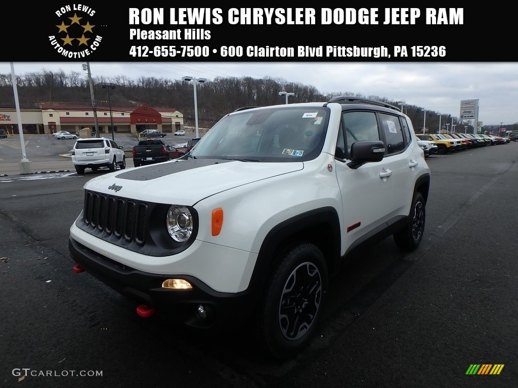 2017 Renegade Trailhawk 4x4 - Alpine White / Black photo #1