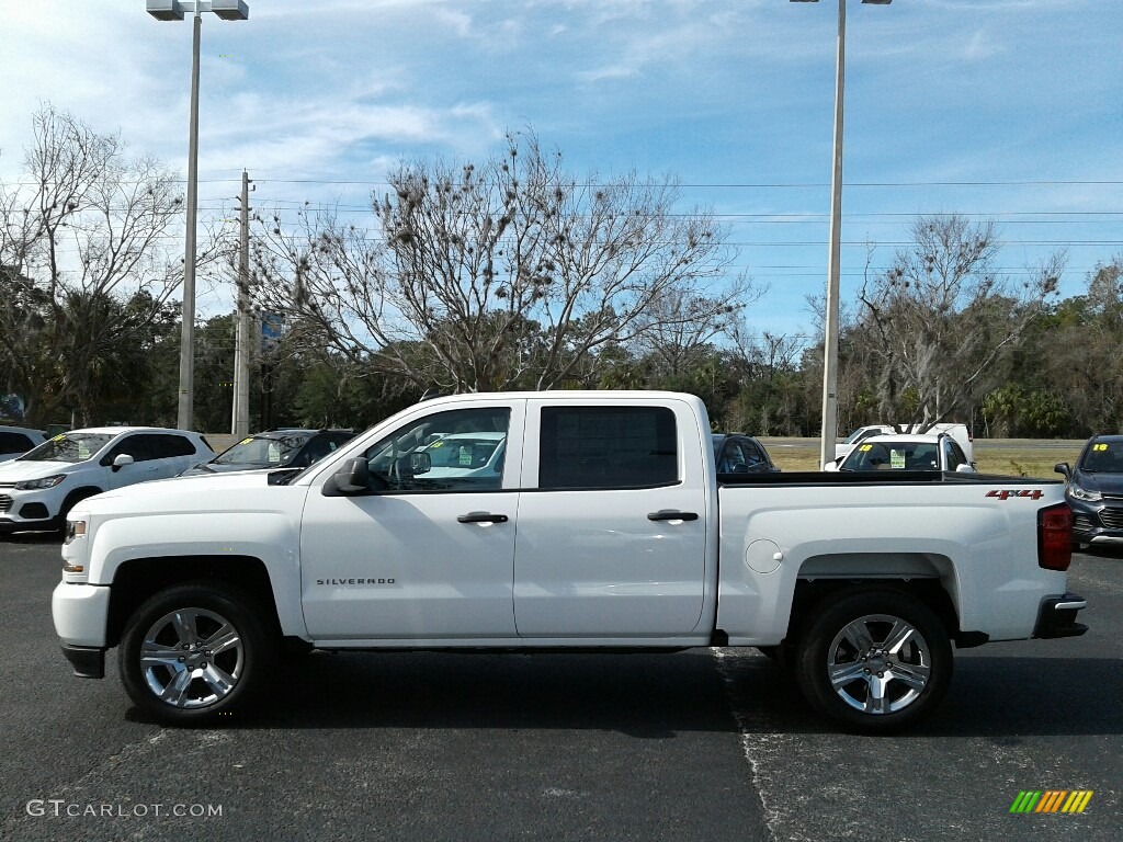 2018 Silverado 1500 Custom Crew Cab 4x4 - Summit White / Dark Ash/Jet Black photo #2