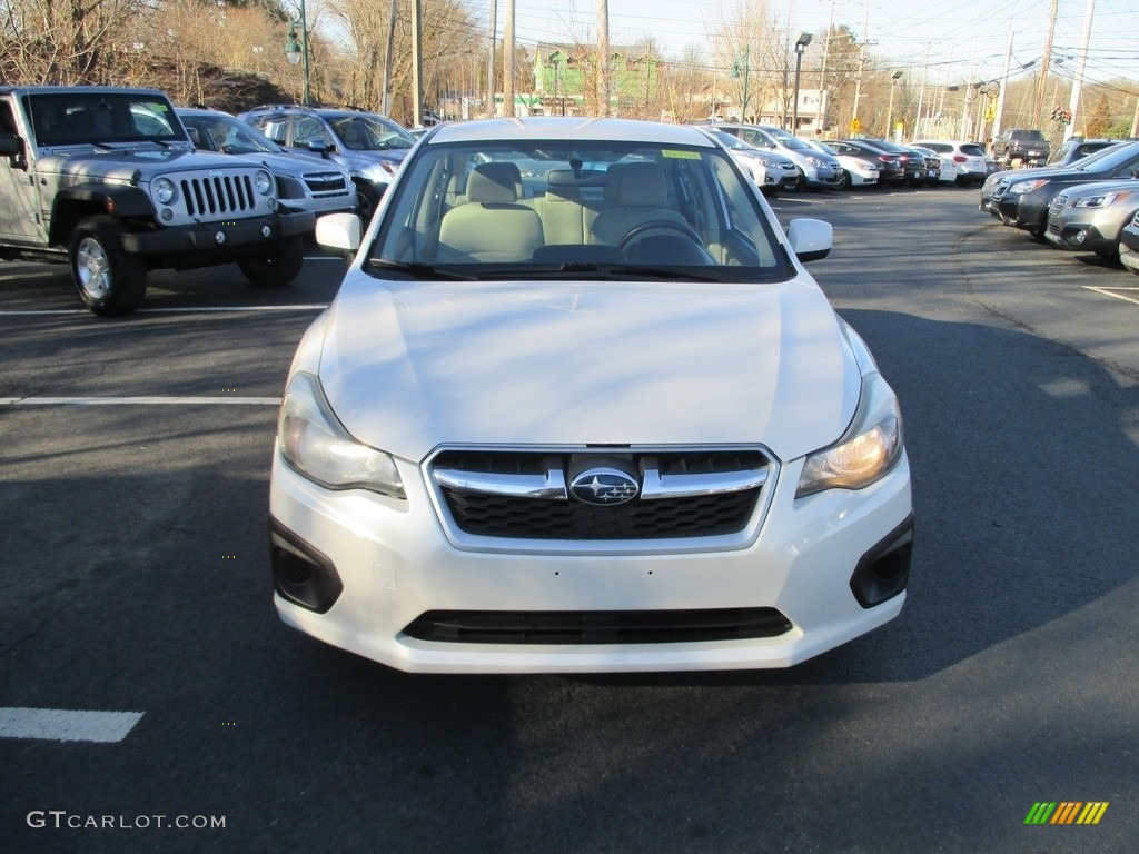 2012 Impreza 2.0i Premium 4 Door - Satin White Pearl / Ivory photo #3