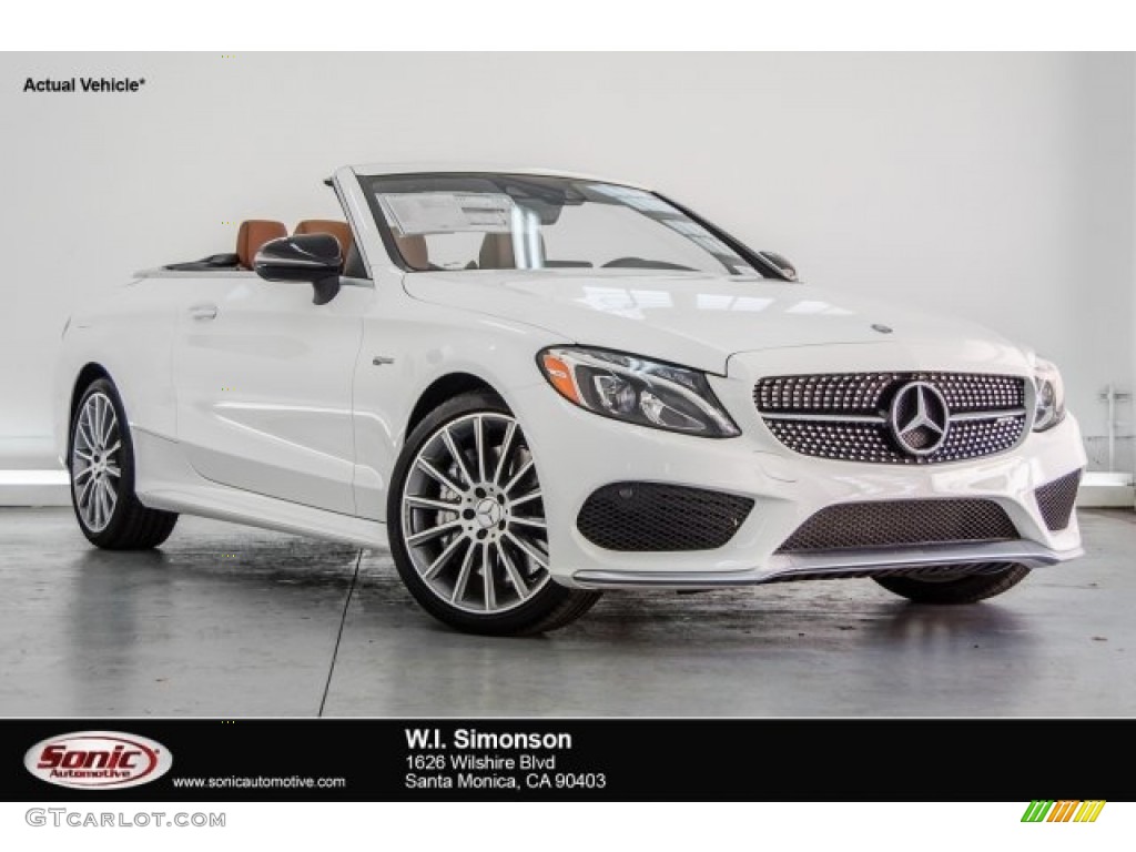 2017 C 43 AMG 4Matic Cabriolet - Polar White / Saddle Brown/Black photo #1