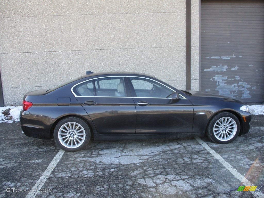 2013 5 Series 535i xDrive Sedan - Dark Graphite Metallic II / Oyster/Black photo #2