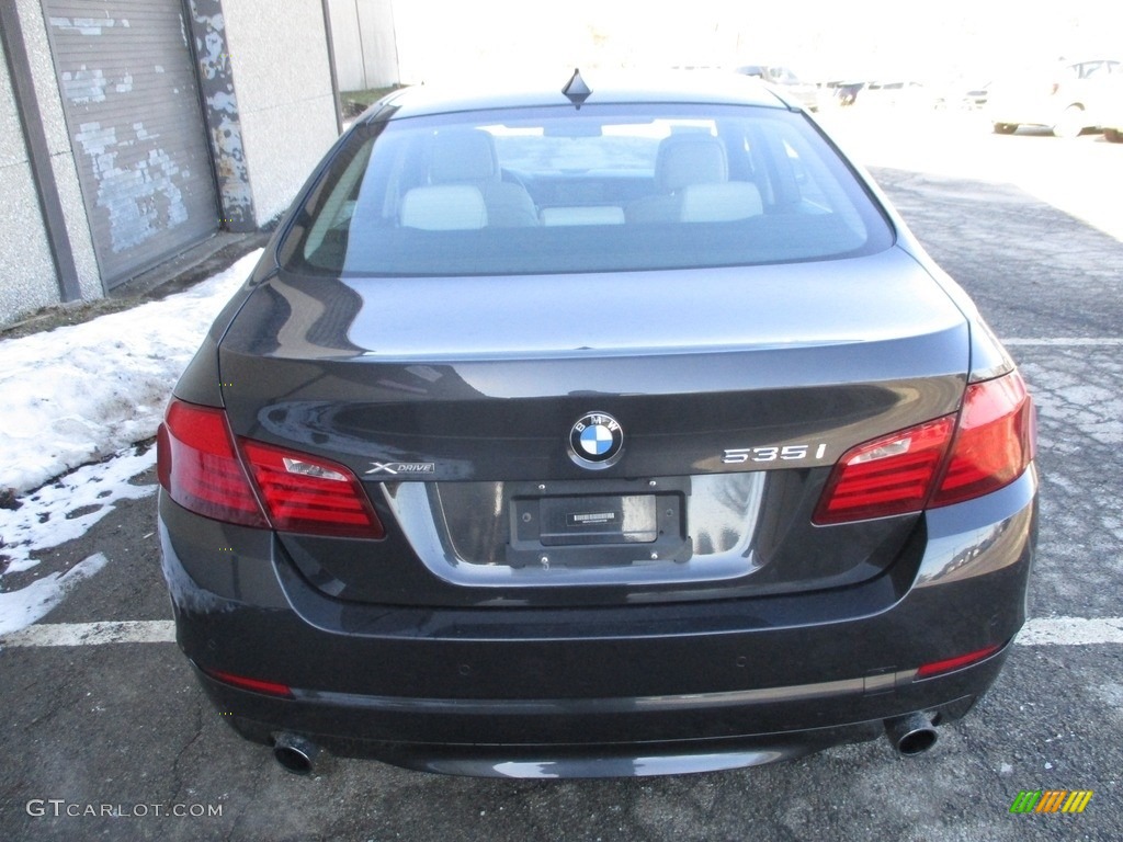 2013 5 Series 535i xDrive Sedan - Dark Graphite Metallic II / Oyster/Black photo #4